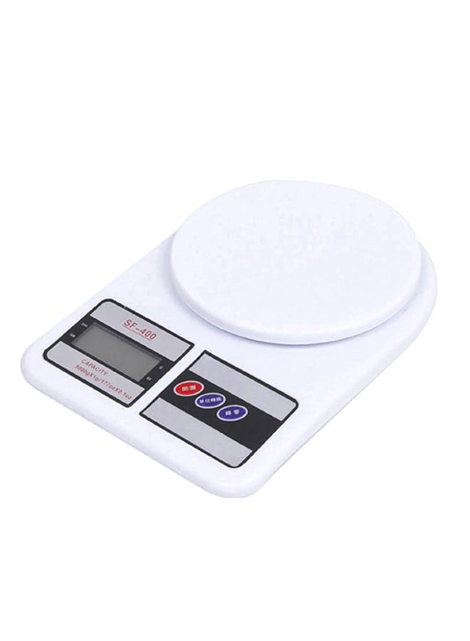 High Precision Kitchen Electronic Scale White 24x16.5x3.5cm