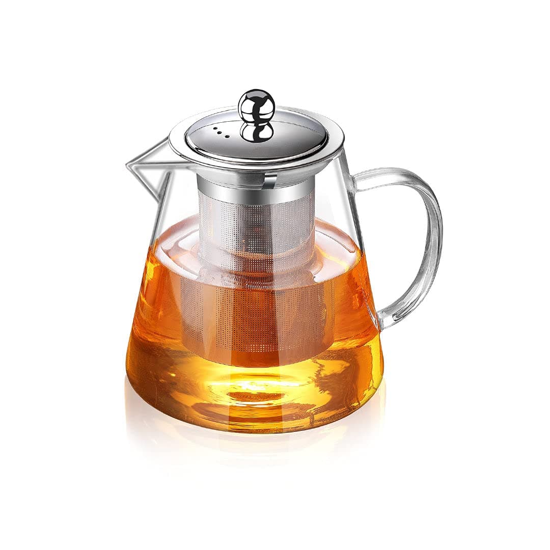 Glass Teapot with Infuser Tea Pot 32oz43oz Tea Kettle Stovetop Safe Blooming and Loose Leaf Tea Maker Set 32oz 950ml