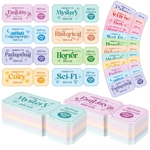 Faccito 240 Pcs Funny Bookmarks Gift Bulk 5.9 x 2.4 Inches Book Club Gift Bookish Gifts Reading Tracker for Women Book Lover Teacher Library Party School Library(Ticket)