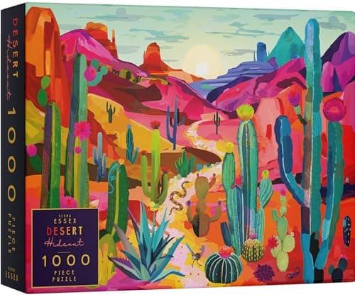 Elena Essex 1000 Piece Puzzle for Adults Desert Hideout Puzzles Puzzles for Adults 1000 Pieces Cool Cactus National Parks Jigsaw Puzzles jigsaws Size 20x28 inches
