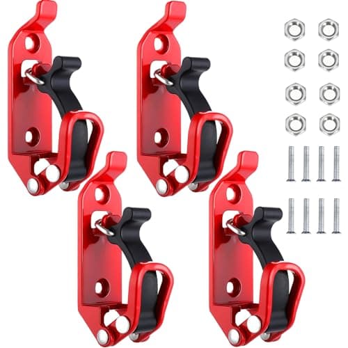 4 Pcs Shovel Mount for Roof Rack Metal Rubber Clamps Wall Mounting Brackets Quick Release Axe Holder Mount Kit Car Accessories for Roof Rack Truck Boats Military Equipment and Tools