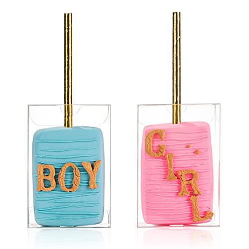 RomanticBaking 35 PCS 3.5"x 2.4"x 1.38" Clear Rice Krispie Treat Boxes with Hole Cakesickle Small Macaron Candy Party Favors Boxes