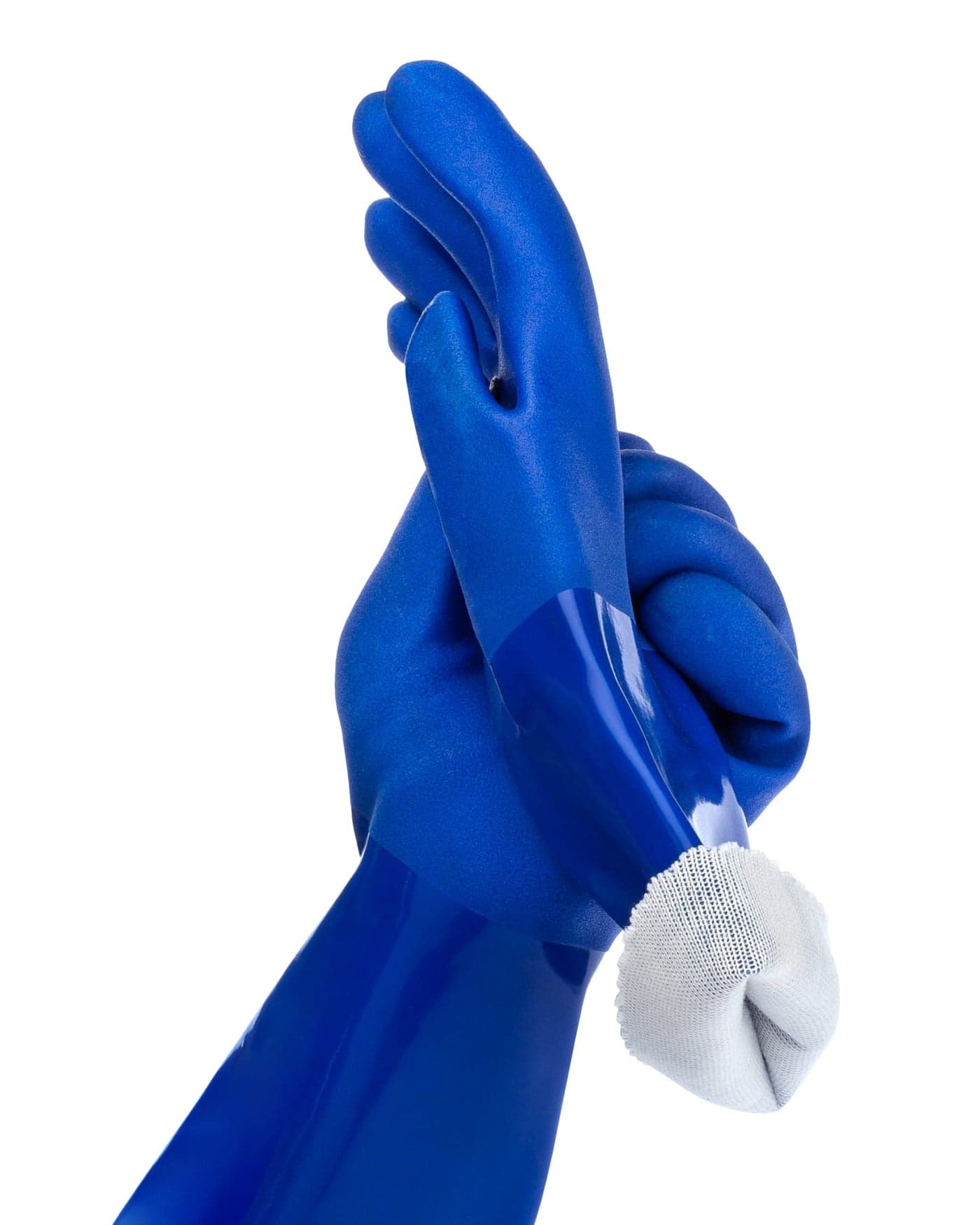 kitchenstar Ultimate Rubber Household PVC Gloves with Comfortable Cotton Lining AntiSlip surface Kitchen Dishwashing Extra Thickness Kitchen Cleaning Working Painting PetCareXLarge Blue