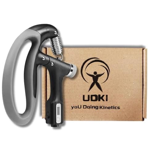 UDKI Torque Hand Grip Strengthener | 10-100kg Adjustable Resistance (U-Shaped), with Counter & Non-Slip Gripper | Forearm Exerciser for Muscle Building, Injury Recovery & Arm Strengthening