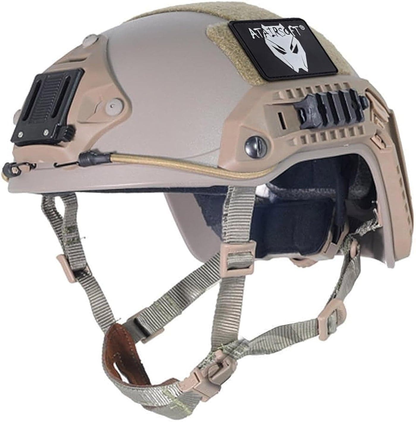 ATAIRSOFT Adjustable Maritime Helmet ABS for Airsoft Paintball(Tan,M/L)