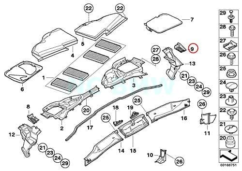 Genuine BMW E81 E82 Cowl Drain Guard Leaf Grill RIght OEM 64319267638