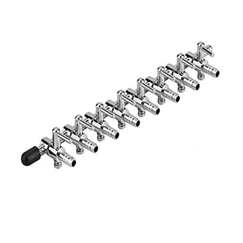 bnafes Aquarium Fish Tank 8-Way Air Pump Control Valve Manifold Taps Silver Tone