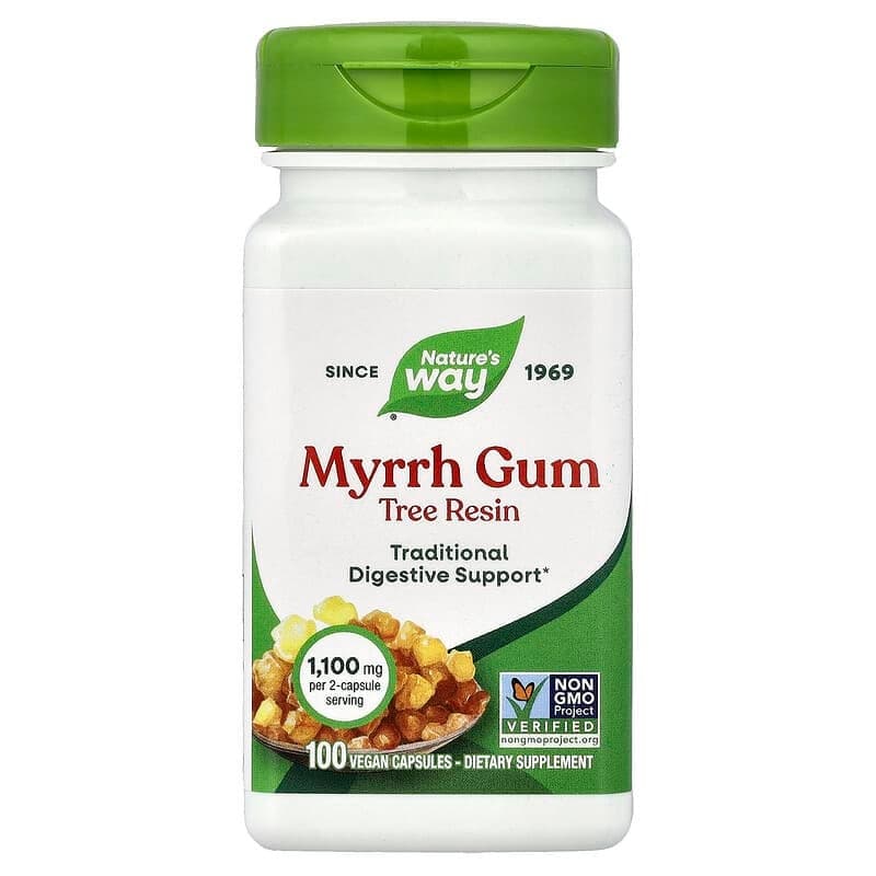 Myrrh Gum Tree Resin Dietary Supplement - 100 Capsules Packaging May Vary Pack Of 2