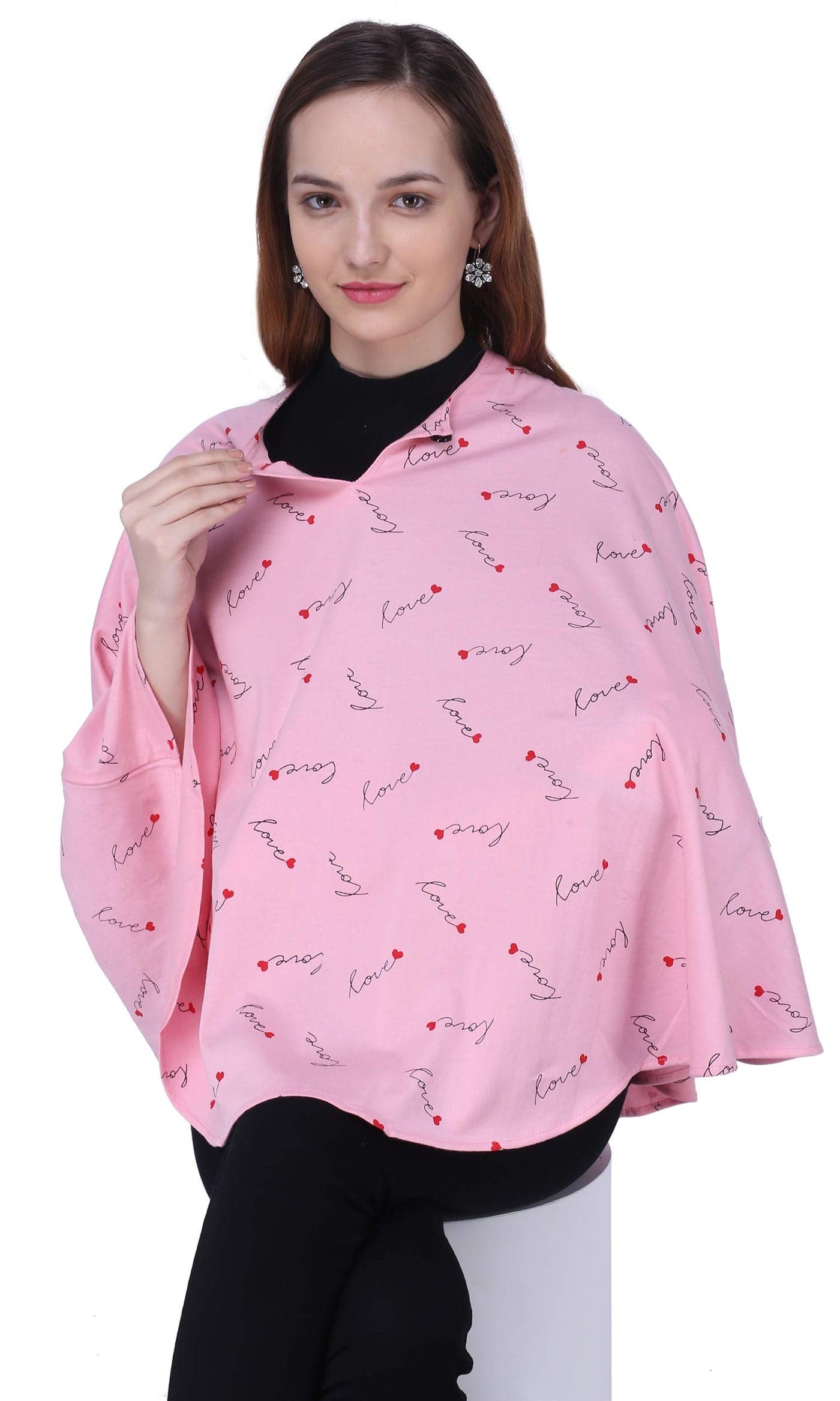 Warhammer 7 in 1 Nursing Cover for Breastfeeding Mother and Breastfeeding Cover for Mother (Lovely Pink)