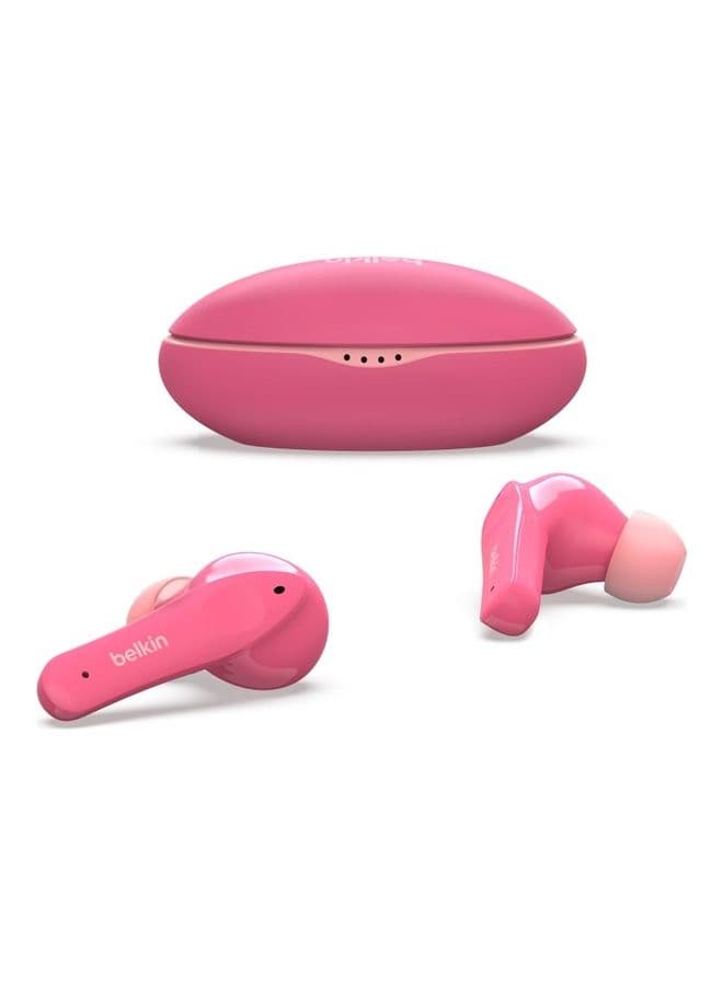 Soundform Nano True Wireless Earbuds For Kids Online Learning School Travel Compatible With Laptop MacBook Iphone Ipad Galaxy Tablet Pink