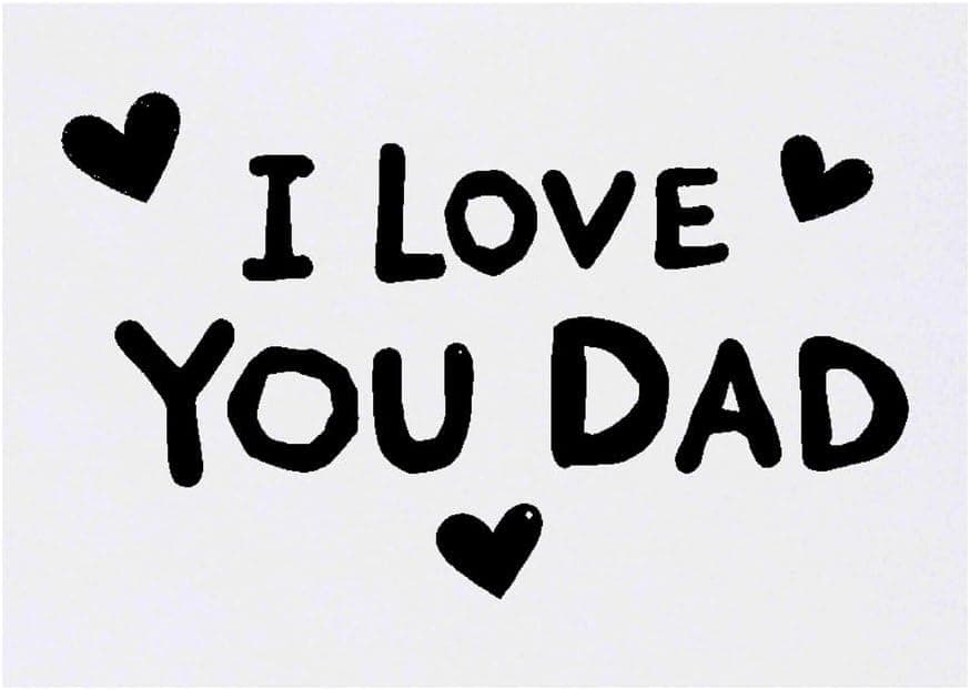 I Love You Dad with Hearts Temporary Tattoo Water Resistant SkinSafe NonToxic Transfer TO00080469