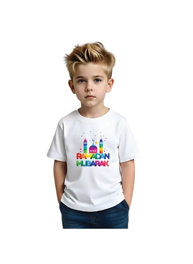Ramadan Printed Design Round Neck Cotton Boy Kids Tshirt Design 3