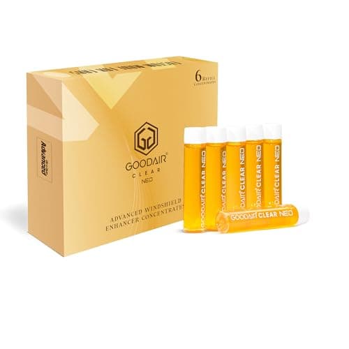 GOODAIR Clear Neo for Crystal Clear Views | Advanced Windshield Enhancer | 6 Liquid Concentrates | Eco-Friendly Formula with Oleoguard Technology | Long-Lasting, Streak-Free Cleaning