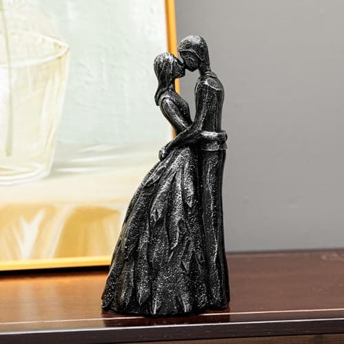 Anniversary Wedding Gift for Men Women, Birthday Gifts for Husband Wife Boyfriend Girlfriend Kissing Lovers Modern Home Decor Statue for Home Decor Wedding Anniversary Valentine's Day Gift