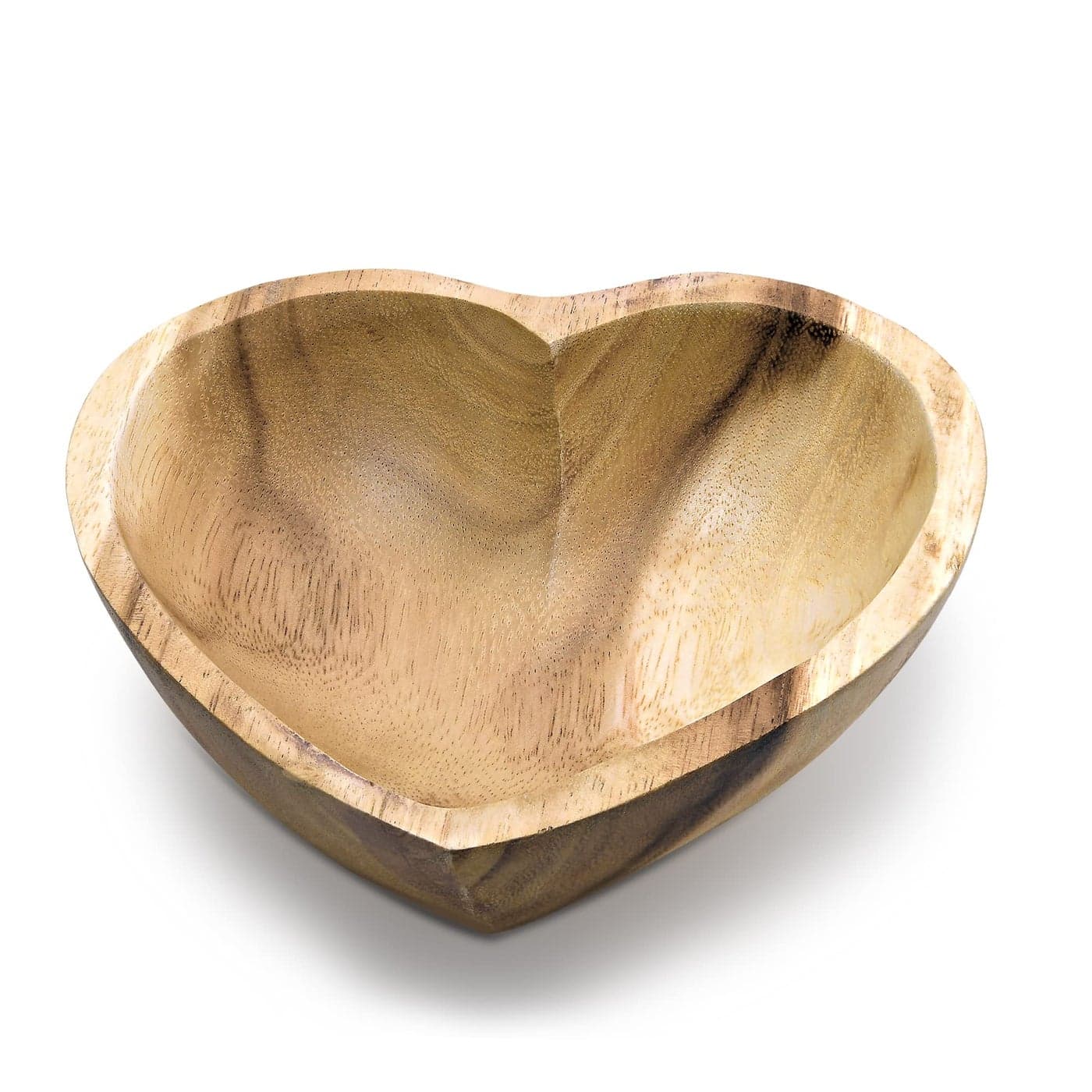 AeraVida Love of Nature Carved Heart Shaped Tamarind Tree Wooden Bowl Tamarind Wood Kitchen Decor Heart Shaped Bowl