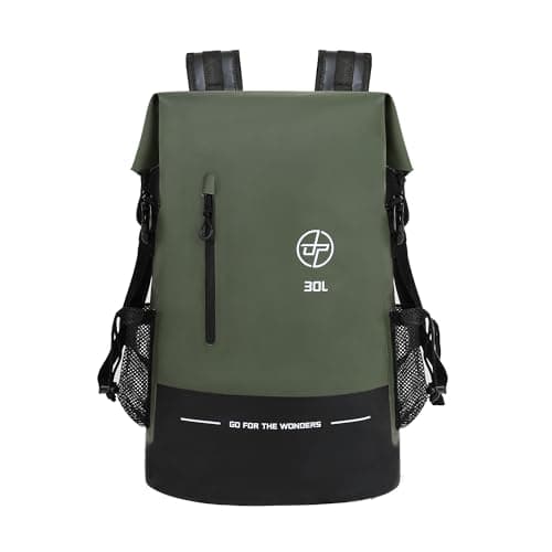 UPWELL Waterproof Dry Bag 30L Boating Backpack for Travel Hiking Camping Bags for Kayaking Hiking Waterproof Bags Swimming Floating Submersible Dry Bag Green