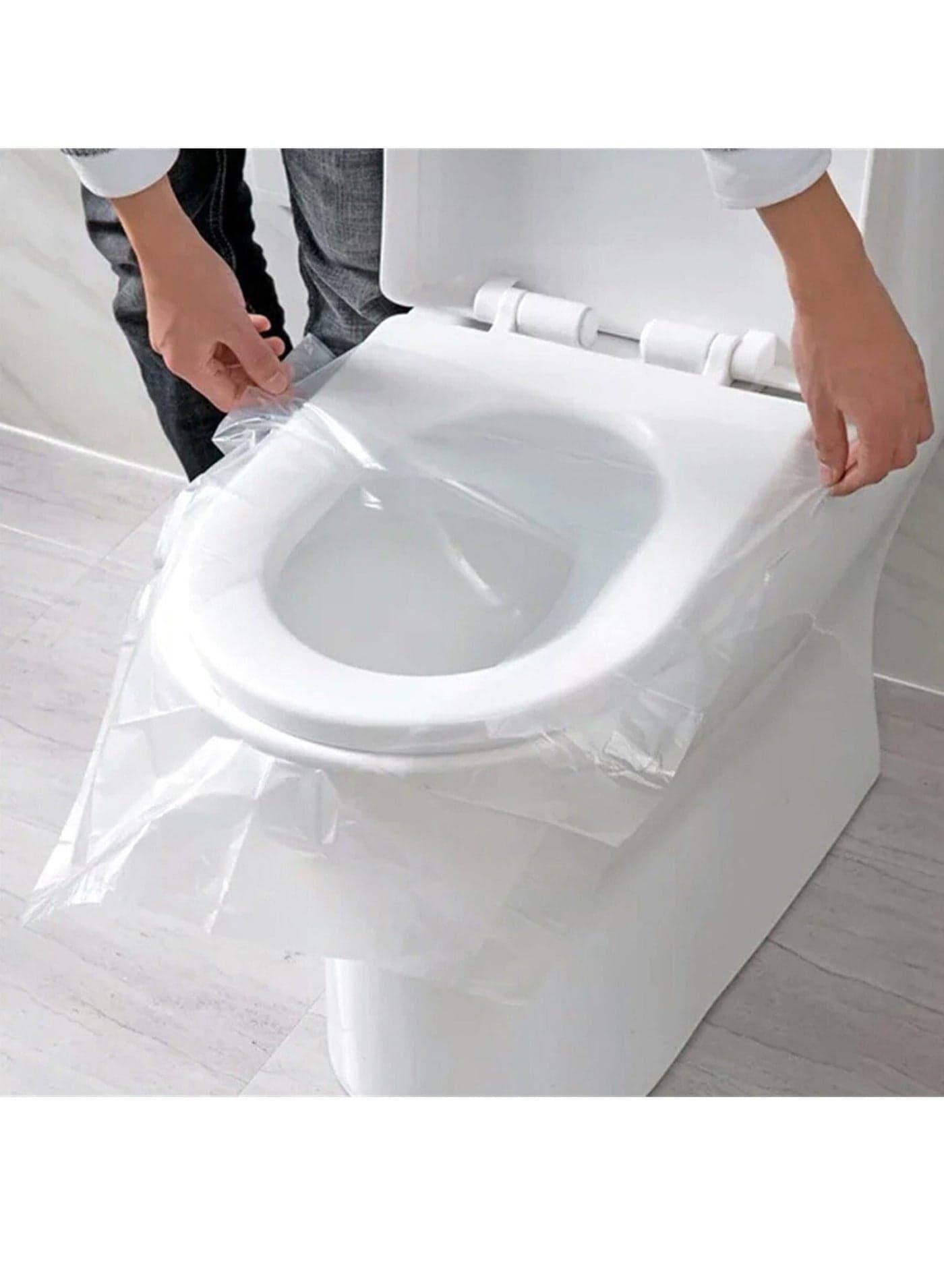Disposable Toilet Cover Disposable Toilet Seat Covers Travel Plastic Waterproof Toilet 50 pcs