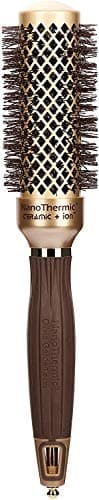 Olivia Garden NanoThermic Ceramic Ion Round Thermal Hair Brush Not Electrical Professional Blowout Brush for Normal to Thick Hair 1 14Diameter Barrel NT34