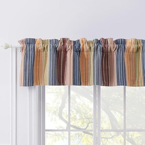 Greenland Home Katy Window Valance Red 84 W x 16 L