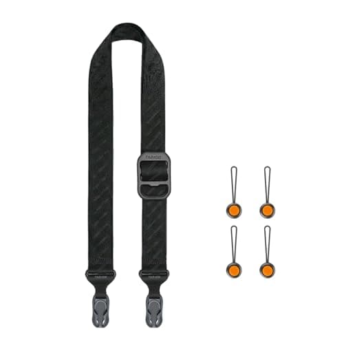 TARION Quick Release Camera Strap - Magnetic DSLR Neck Shoulder Strap - Rapid 33-56 Inch Adjustable Length - High Load 110lbs Dyneema Cord Safety Anchors - Magislide