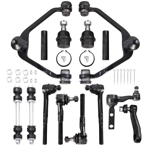 KUIPERAUTO 14PCS Front Suspension Kit Upper Control Arm Compatible For 1997-2002 Ford F150 Expedition Compatible for 1998-2002 Lincoln Navigator 2WD with Bolt Sway Bar,Ball Joint, Inner Outer Tie Rods