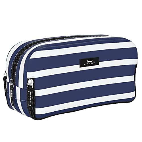 SCOUT 3-Way Toiletry Bag - Travel Makeup Pouch for Women with Three Zipper Compartments - Stands Upright, Wipes Clean