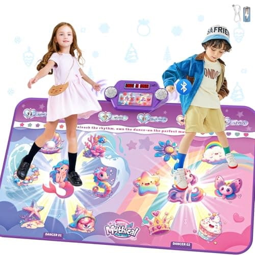 Extra Large Dance Mat for Kids Rechargeable Bluetooth Dance Mats Toy with Lightup 12 for Girls Kids Dance Pad Challenge Games Christmas Birthday Gifts Ideas for Kid Ages 312