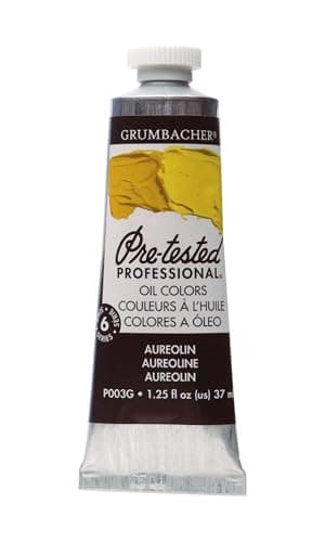 Grumbacher Pre-Tested Oil Paint, 37ml/1.25 Ounce, Aureolin (P003G)