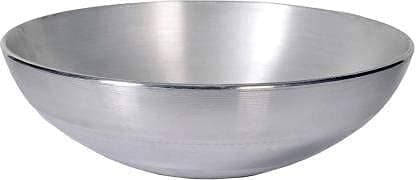 Diamond Steel Aluminium Silver Kadai Without Handle for Cooking | Kadhai for Stovetop | Cookware Tasra for Super & Deep Cooking (12 Inch)