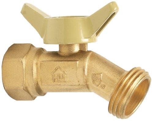 Homewerks, Brass, VHN-QTR-B4B Hose Bibb with 1/4-Turn and No-Kink Design, Female Thread, 3/4-Inch, 1 Count (Pack of 1)