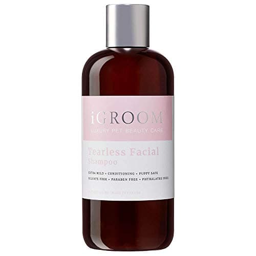 iGroom Tearless Facial Dog Shampoo, Luxury Pet Beauty Care, Ultra Mild to Eyes, Restore Skins Natural Moisture, Made in USA, 16 oz