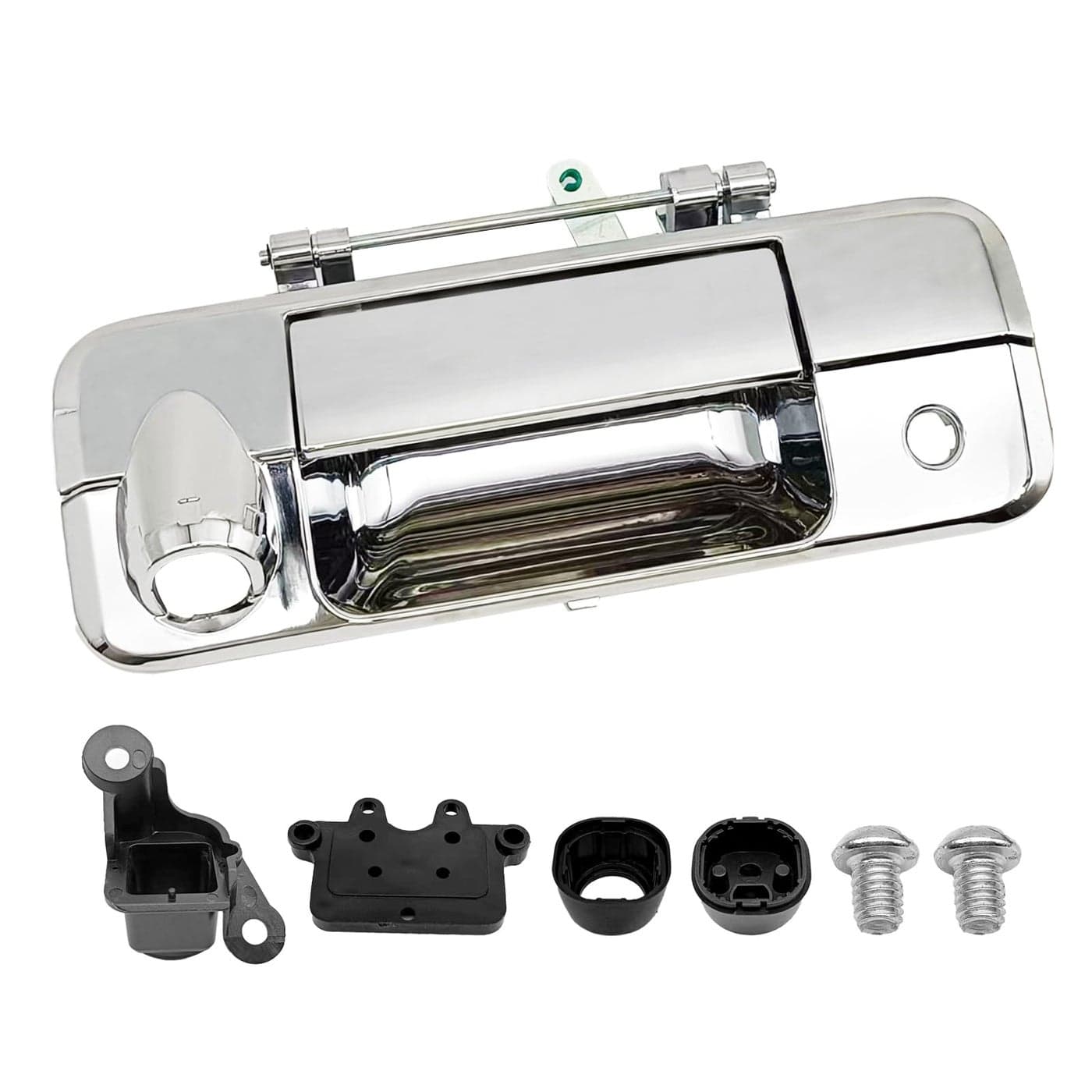 RBOKO Tailgate Handle Liftgate Latch Handle Compatible with 20072013 Toyota Tundra Replaces 690900C051 690900C051 81214 with Exterior Rear Camera HoleChrome