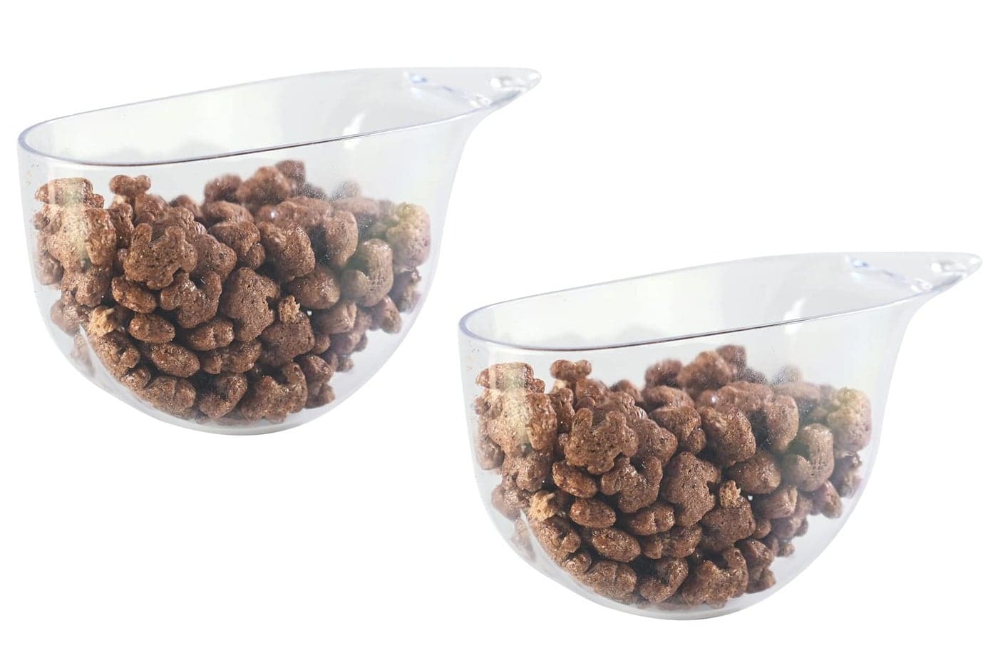 HOMEX Cereal Scoops Plastic Scoops for Canisters and Containers of Food or Detergent OneCup Capacity Set of 2 5 L x 2 W x 2 H Clear