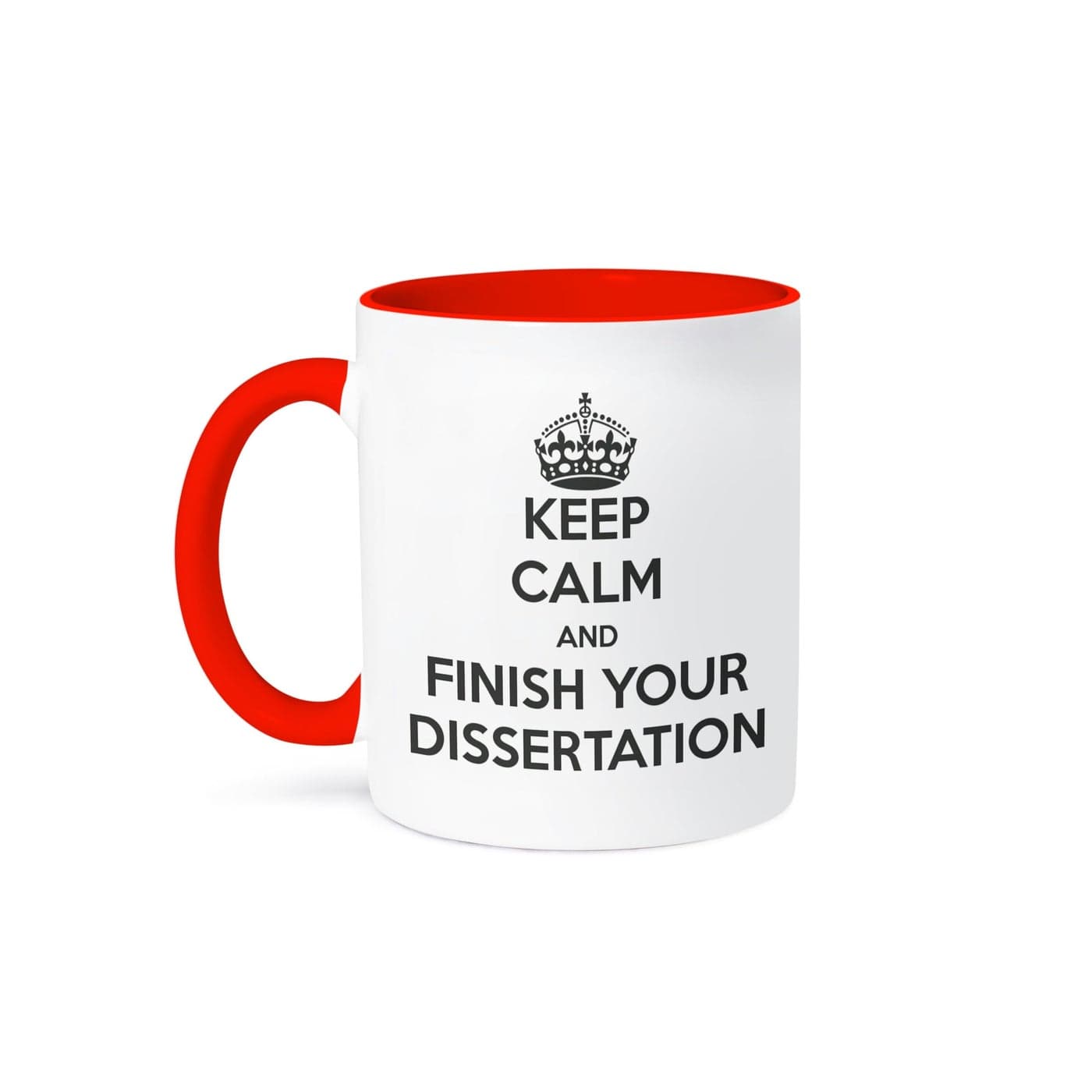 3dRose Keep Calm and Finish Your Dissertation Two Tone Mug 1 Count Pack of 1 Multicolor