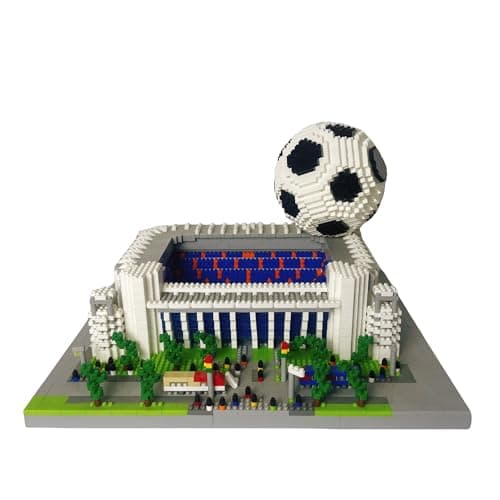 alltogetho 4800pcs Madrid Soccer Stadium with Soccer Ball Micro Mini Building Blocks Toy Set Creating an Exclusive Football Field Proud Exhibits and Gift for Adult Fans Challenging Artistic Works