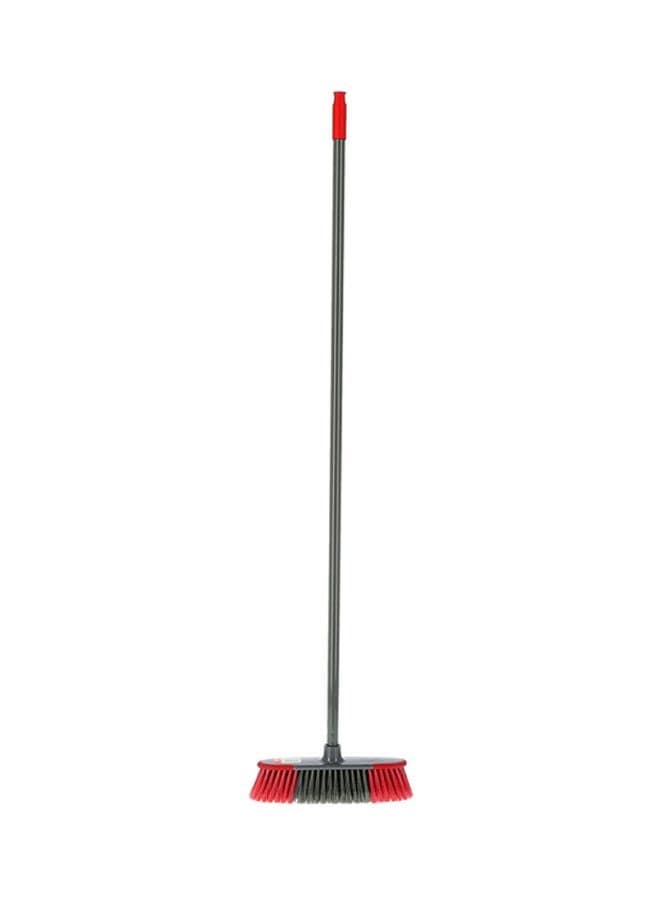 Broom With Handle Grey/Black/Red