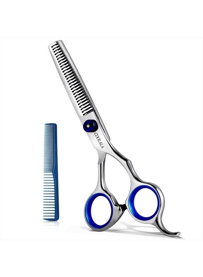 Stainless Steel Hair Cutting Scissors Thinning Shears 6.5 Inch Professional Salon Barber Haircut Scissors Family Use for Man Woman Adults Kids
