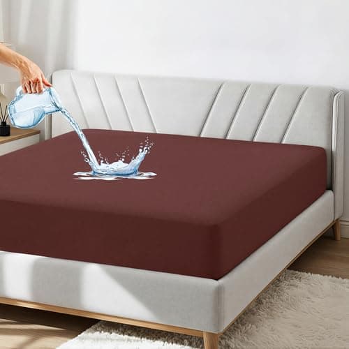 GADDA CO Waterproof Fitted Mattress Protector | Soft Noiseless Cotton Terry Cover with 360° Elastic Fit, Durable & Washable Bed Protector – King Size 72x72 Inch (Fits Upto 10” Mattress)
