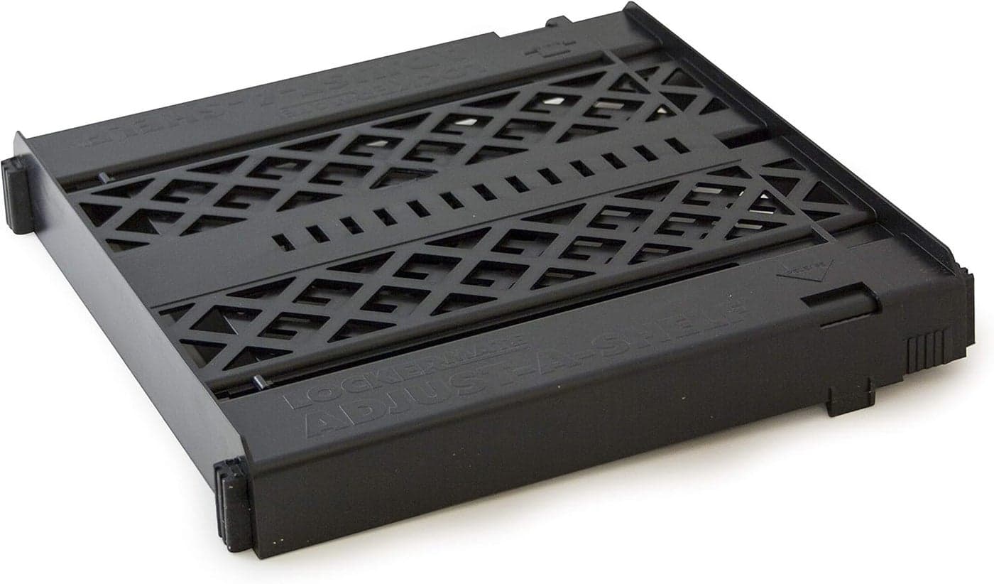 LockerMate AdjustAShelf Locker Shelf Easy to Use Extends to Fit Your Locker Black