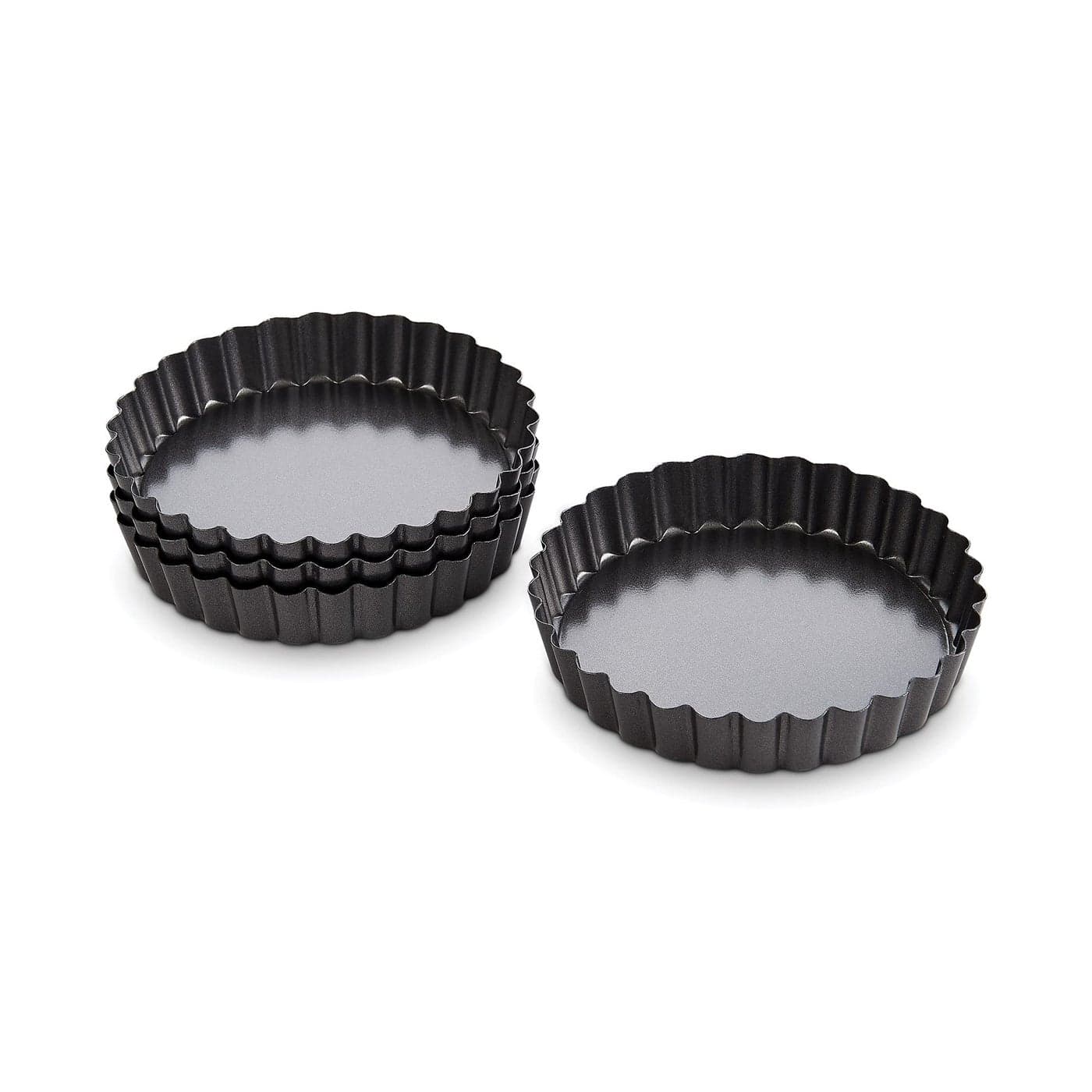 Mrs Andersons Baking Quiche Pan Set NonStick Carbon Steel 425Inches Set of 4
