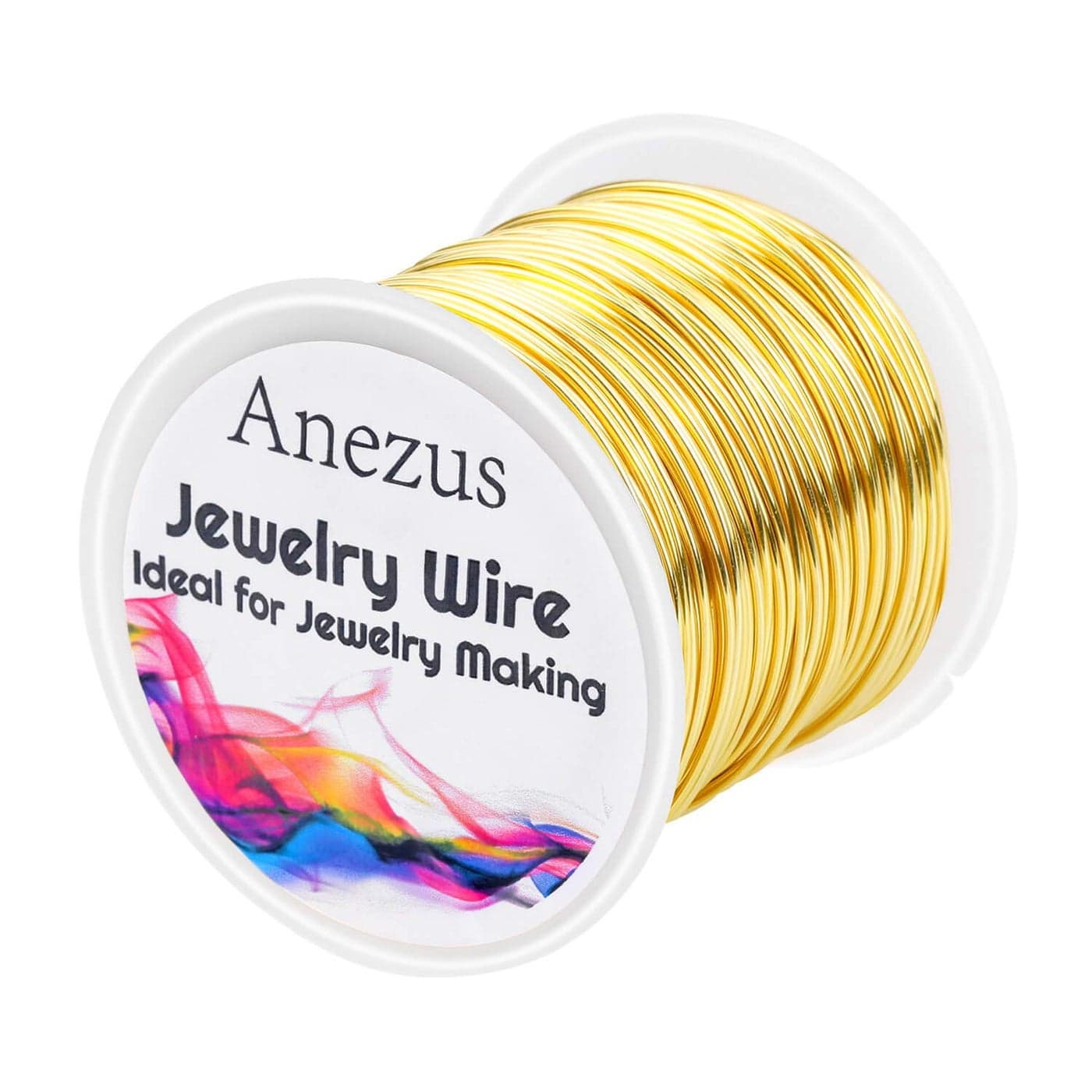anezus 20 Gauge Jewelry Wire 28 Yards Craft Wire Tarnish Resistant Copper Beading Wire for Jewelry Making Supplies and CraftingGold