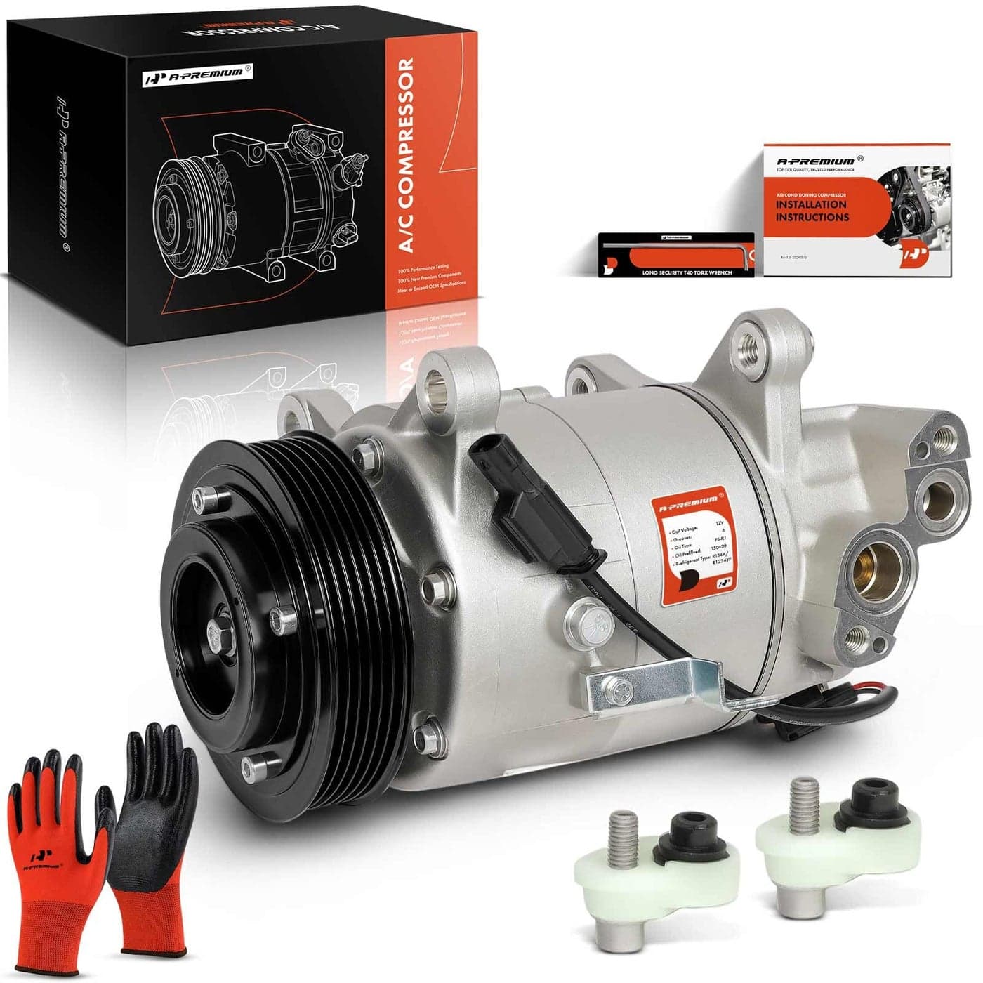 APremium AC Compressor with Clutch Compatible with BMW X1 X2 X3 X4 340i 430i 440i Mini Cooper Clubman Countryman More