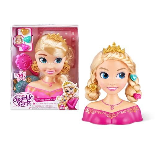 Sparkle Girlz Princess Hair Styling Head with 14 Accessories by ZURUMulti10097