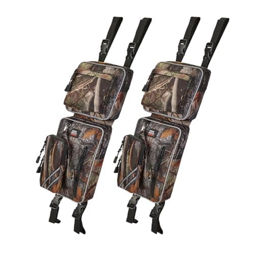 KEMIMOTO ATV Fender Bags, Detachable Gear Bags Water-resistance Saddle Bags with Water Holder Compatible with Sportsman Scrambler TRX FourTrax Outlander 570 Two Camo Storage Bags for ATV