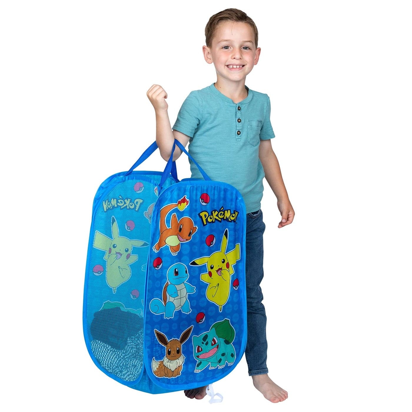 Franco Kids Room Collapsible Storage Bin Pop Up Hamper One Size Pokemon