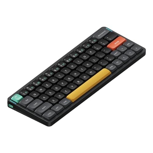 nuphy Air60 V2 Portable Wireless Keyboard 60 Low Profile Mechanical Keyboard Support QMKVIA Compatible with Windowsmac OSLinux Supports Bluetooth 5124GHzUSBC Black Gateron Blue Switch