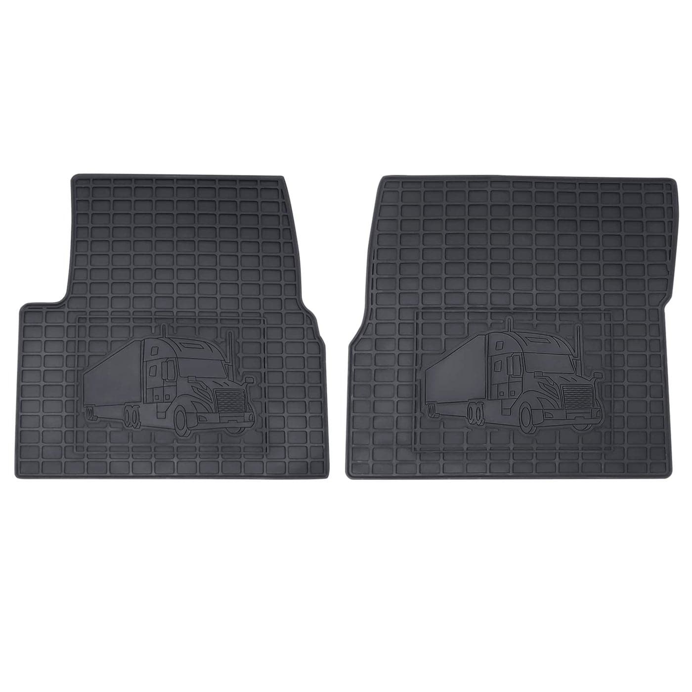 SHINJEW Floor Mats Compatible with Volvo VNL 20042017Truck Floor Rubber Mats Cargo Liners for Volvo VNL Accessories AllWeather Guard Heavy Duty includes 2PCS Set