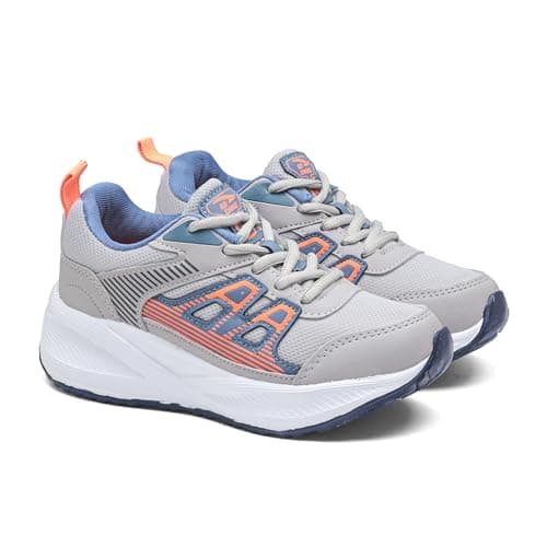ASIAN Adventure-56 Kids Running Shoes | Stylish Sports Sneakers with Memory Foam, Breathable Mesh Shoes | Anti-Slip Grip Sole for Daily Use, School & Travel(BLKOLIVPIS)-UK 2