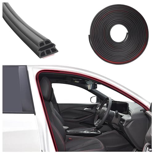 328Ft Three Layer Thickening Car Door Rubber Seal Strip with SixHole DesignWaterproof Soundproof Car Weather StrippingUniversal Car Door Weather Stripping for DoorHoodTrunk 328Ft