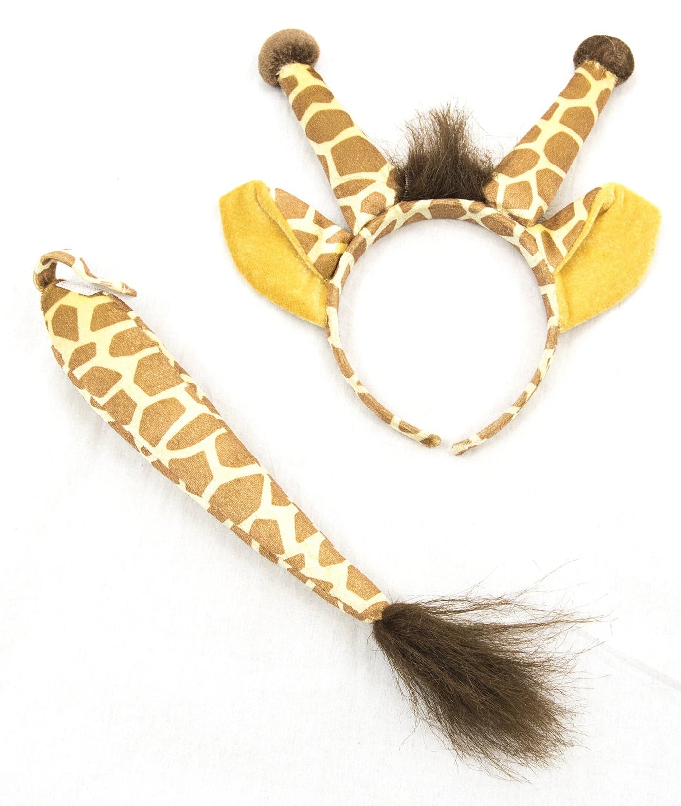 Squirrel Products Giraffe Headband Ears and Tail Costume Accessory Set - Fits Adults and Kids